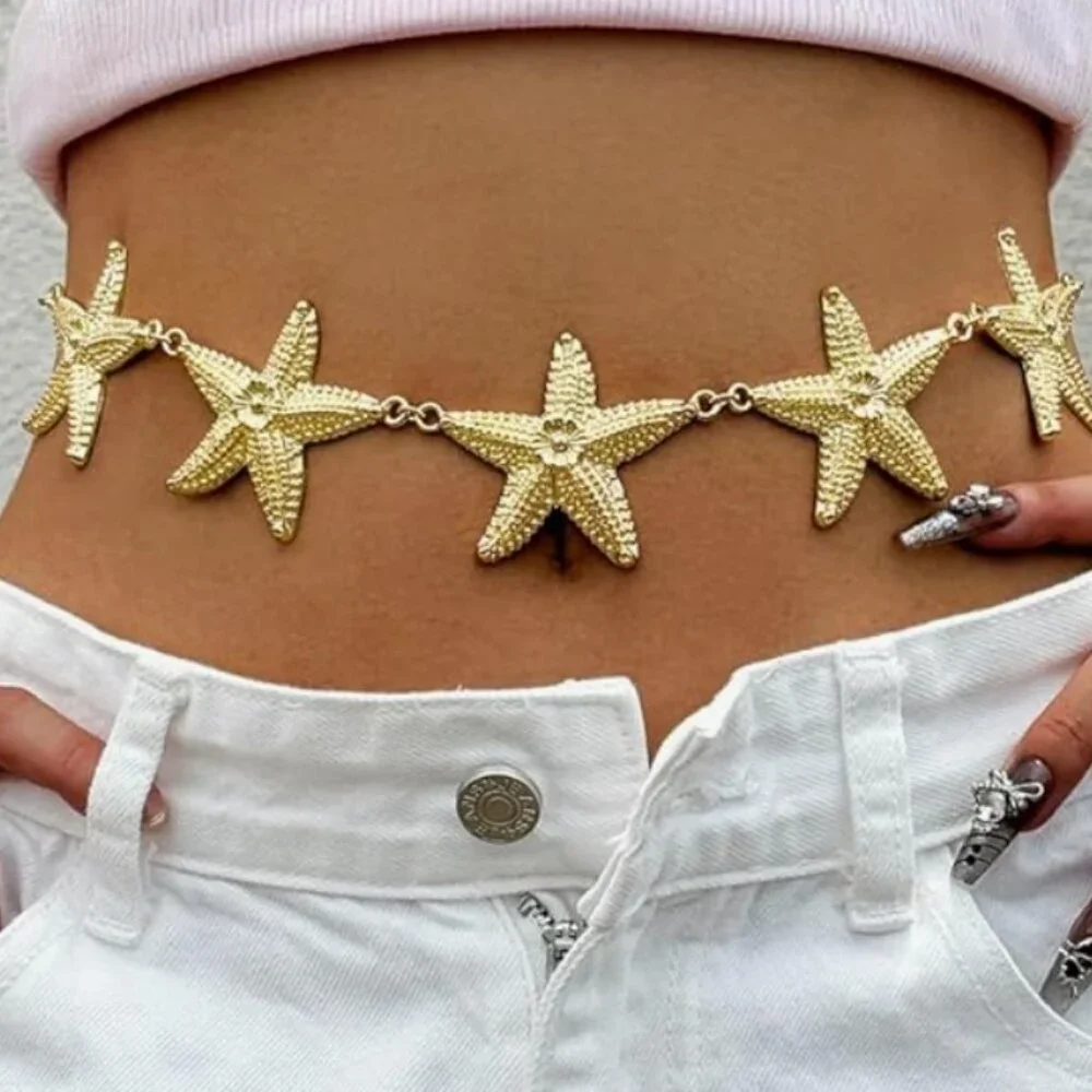 ✨Gold Starfish Waist Chain – Luxury Ocean-Inspired Body Jewelry✨